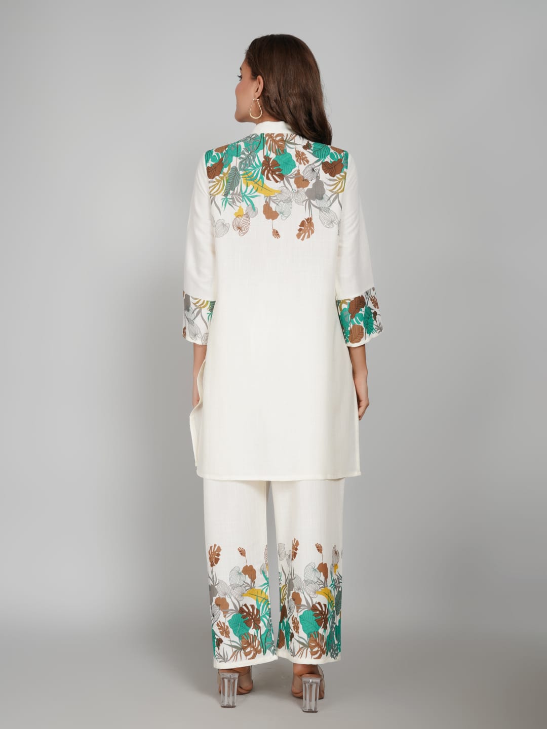 Women’s Multi-Colour Tunic Rayon Slub Co-ords Set – Elegant Comfort with a Modern Twist