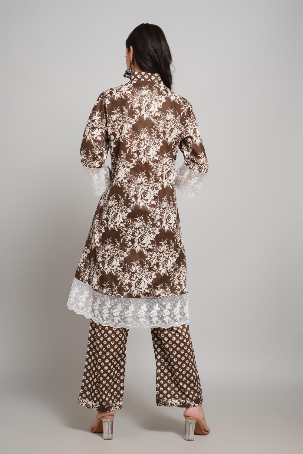 Cotton kurti with plazzo for festive occasions