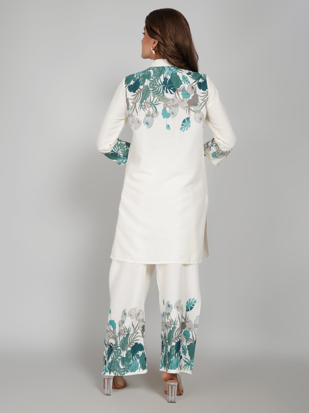 Women’s Multi-Colour Tunic Rayon Slub Co-ords Set – Elegant Comfort with a Modern Twist